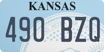 KS license plate 490BZQ