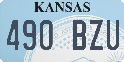 KS license plate 490BZU