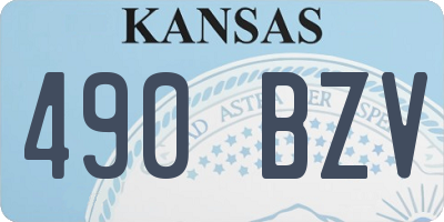 KS license plate 490BZV