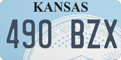 KS license plate 490BZX