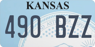 KS license plate 490BZZ