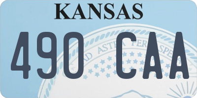 KS license plate 490CAA