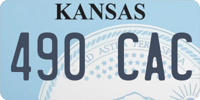 KS license plate 490CAC