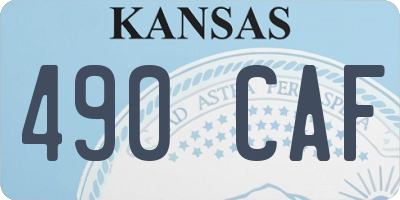 KS license plate 490CAF