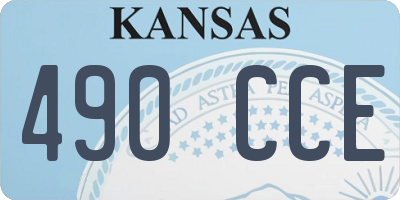 KS license plate 490CCE