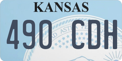 KS license plate 490CDH