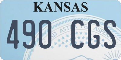 KS license plate 490CGS