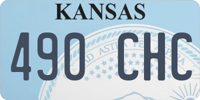 KS license plate 490CHC