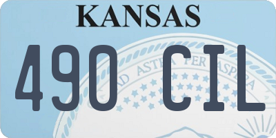 KS license plate 490CIL