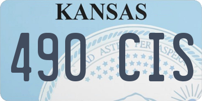 KS license plate 490CIS