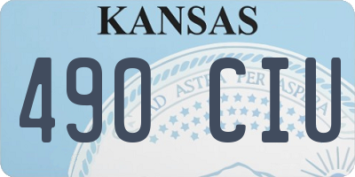 KS license plate 490CIU