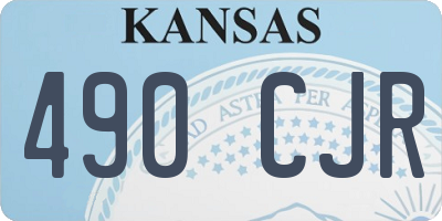 KS license plate 490CJR