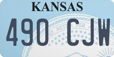 KS license plate 490CJW