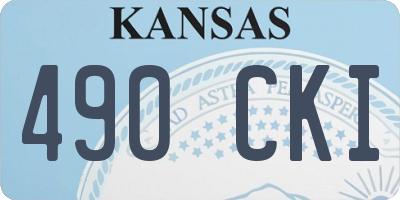 KS license plate 490CKI