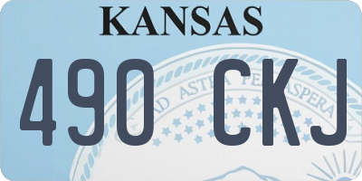 KS license plate 490CKJ