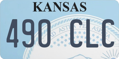 KS license plate 490CLC