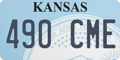 KS license plate 490CME