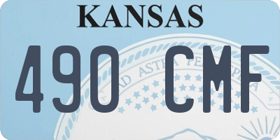 KS license plate 490CMF