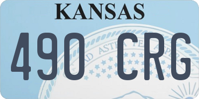 KS license plate 490CRG