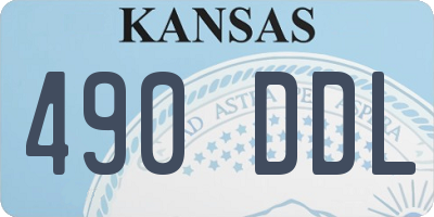 KS license plate 490DDL