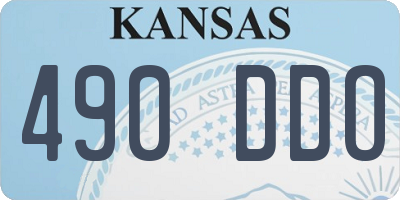 KS license plate 490DDO