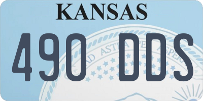 KS license plate 490DDS