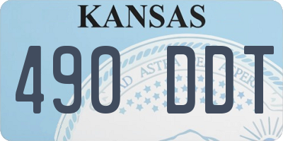 KS license plate 490DDT