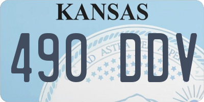 KS license plate 490DDV