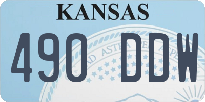 KS license plate 490DDW