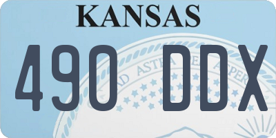 KS license plate 490DDX