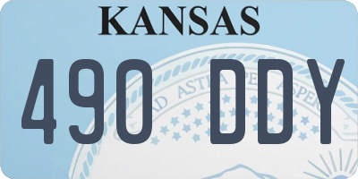 KS license plate 490DDY