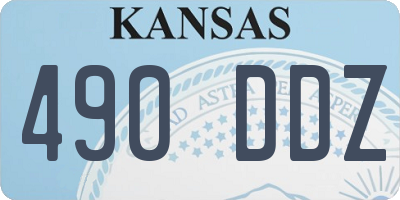 KS license plate 490DDZ
