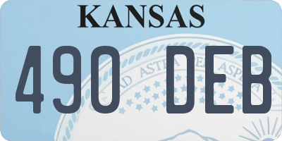 KS license plate 490DEB