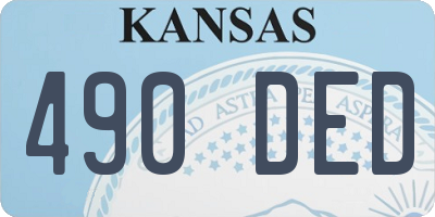 KS license plate 490DED