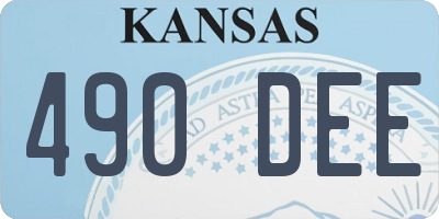 KS license plate 490DEE