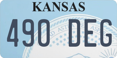 KS license plate 490DEG