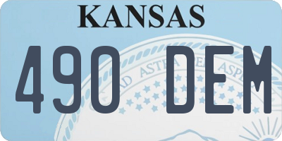 KS license plate 490DEM