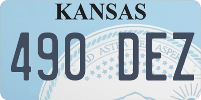 KS license plate 490DEZ