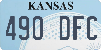 KS license plate 490DFC
