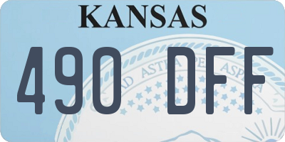 KS license plate 490DFF