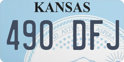 KS license plate 490DFJ
