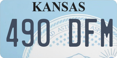KS license plate 490DFM