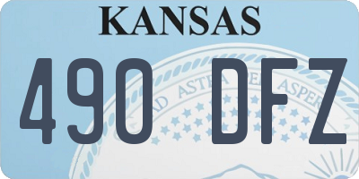 KS license plate 490DFZ