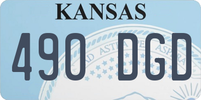 KS license plate 490DGD