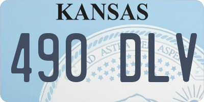 KS license plate 490DLV