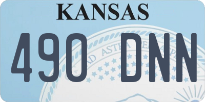 KS license plate 490DNN