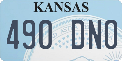 KS license plate 490DNO