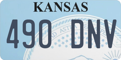 KS license plate 490DNV