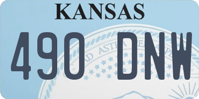 KS license plate 490DNW