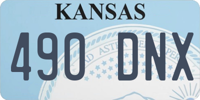 KS license plate 490DNX